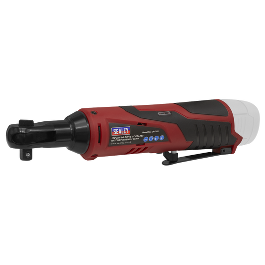 Sealey 12V SV12 Series 3/8" Drive Cordless Ratchet Wrench 45Nm Body Only CP1202