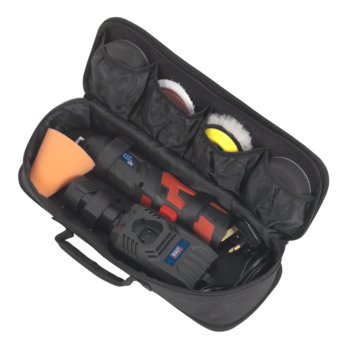 Sealey 10.8V 1.5Ah Mini Sander/Polisher Kit With Soft Grip Handle CP2812V