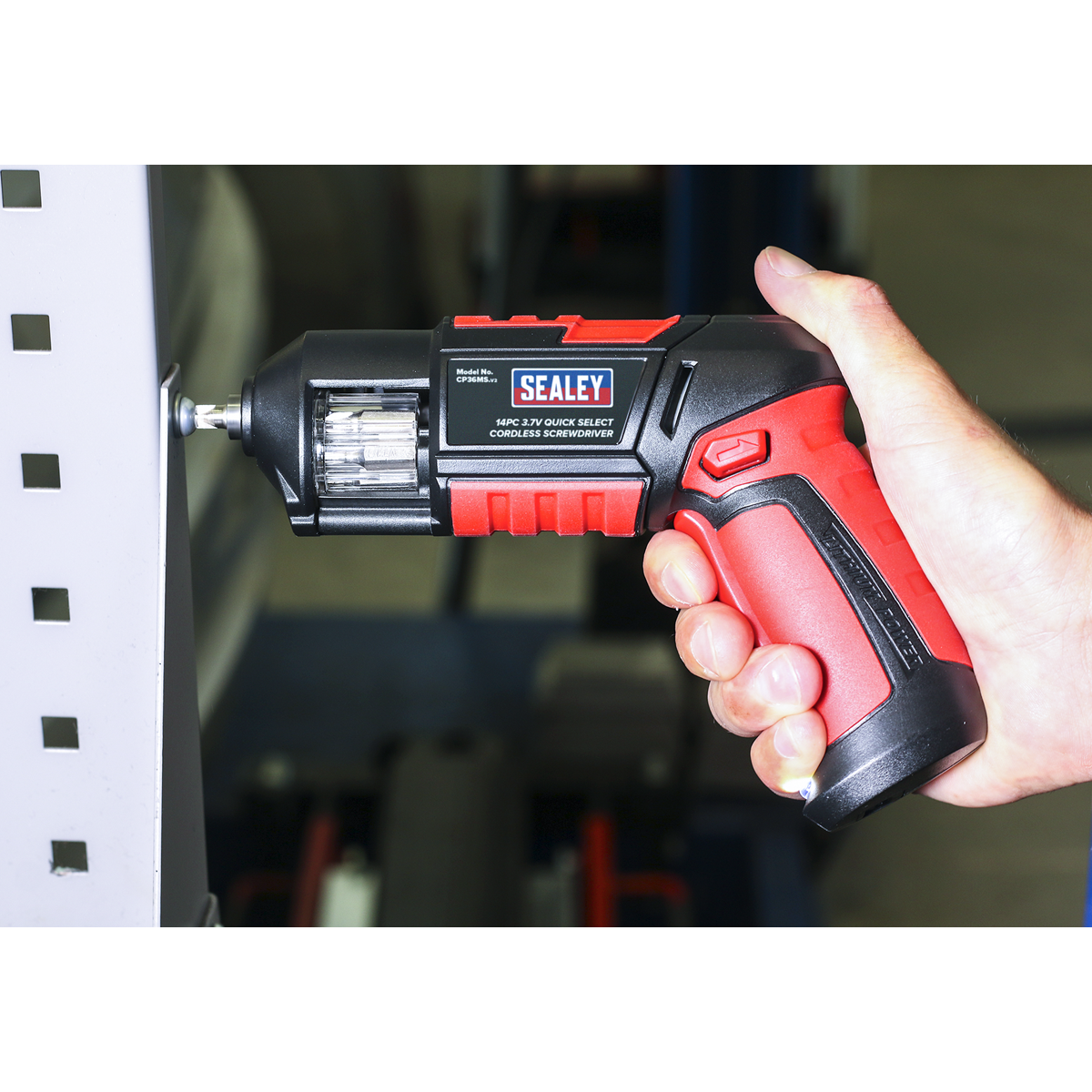 Sealey 3.7V 1.3Ah Li-Ion USB Screwdriver Cordless Quick Select 14 Pieces CP36MS