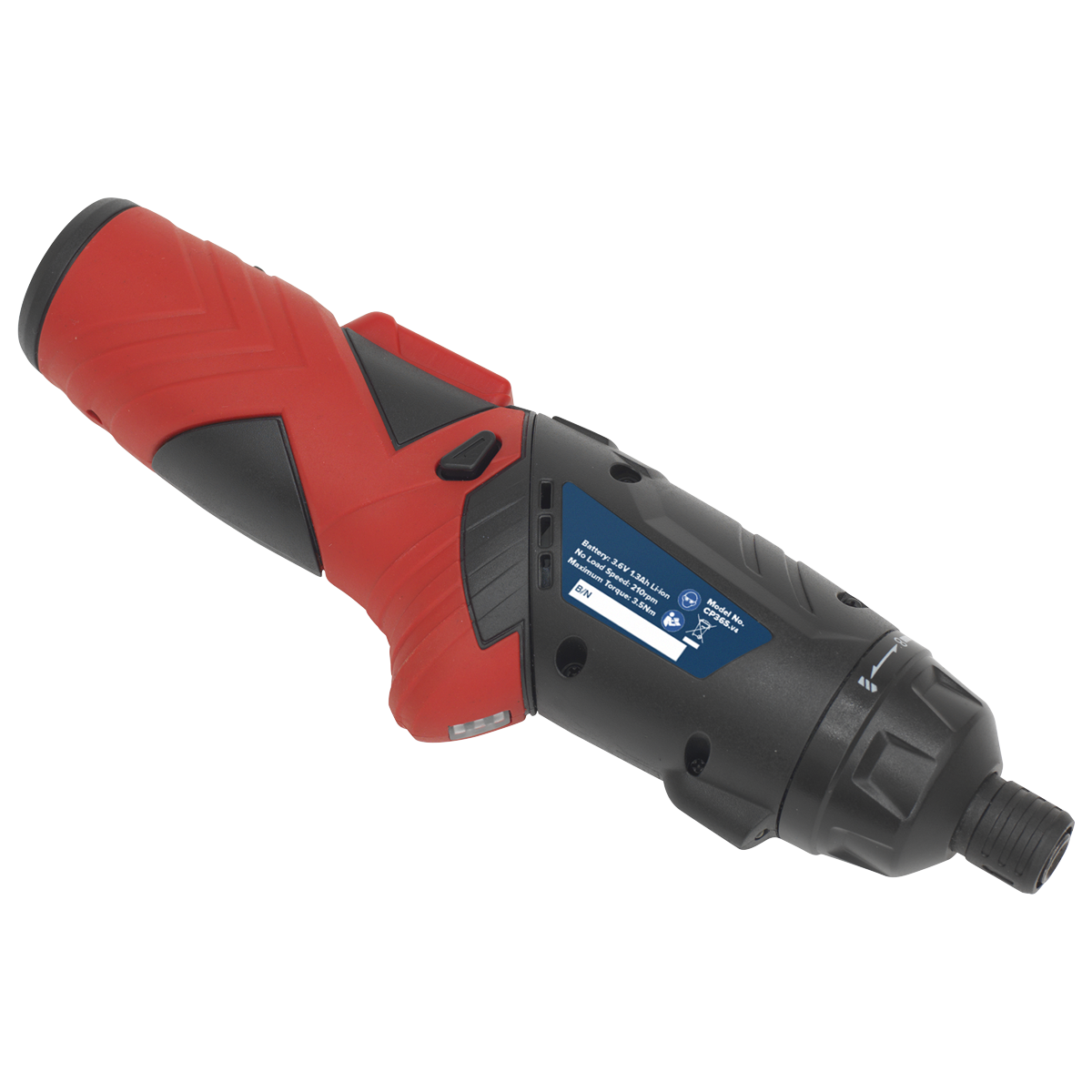 Sealey 3.6v Cordless Lithium-Ion Screwdriver Set Trigger-Lock Control 53pc CP36S