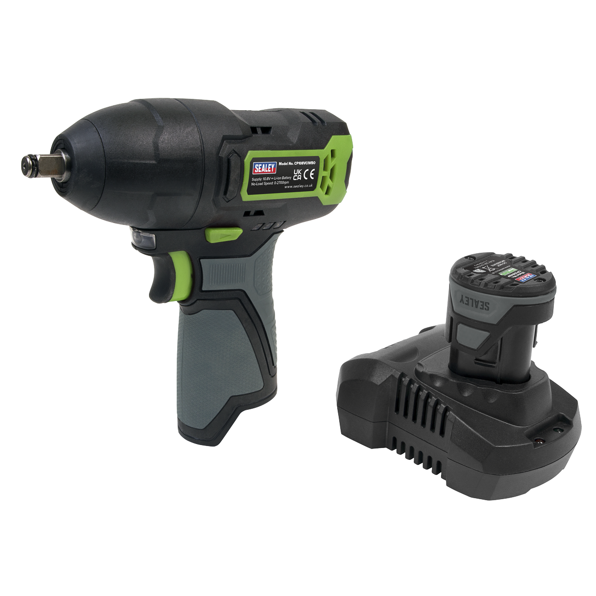 Sealey Cordless Impact Wrench 3/8" Square Drive 10.8V 2Ah Kit CP108VCIW