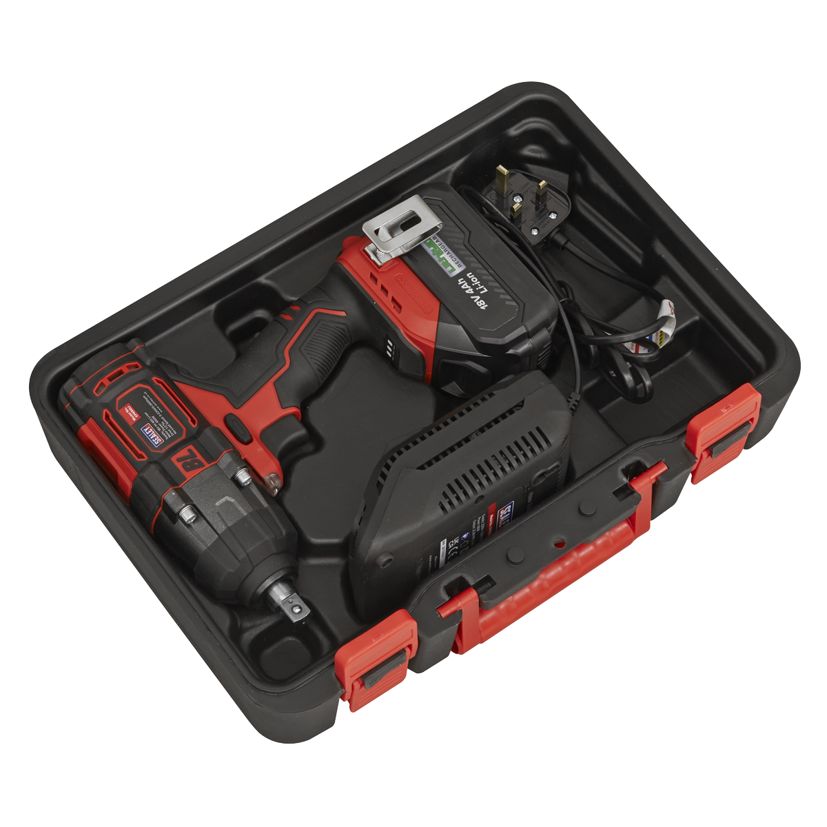 Sealey Cordless Brushless Impact Wrench 18V 4Ah Lithium-Ion 1/2" Drive CP650LI