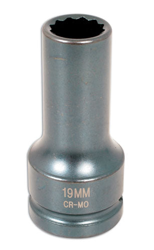 LASER 4559 Socket Wrench Insert 19mm Spanner Size Chrome-Molybdenum Steel
