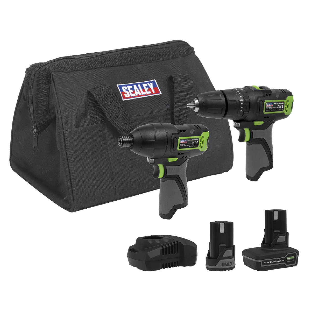Sealey SV10.8 Series 2x 10.8V Combi Drill & Impact Driver Kit CP108VCOMBO3