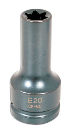 LASER 4561 Socket Wrench Insert 3/4" Drive E20 Spanner Chrome-Molybdenum Steel