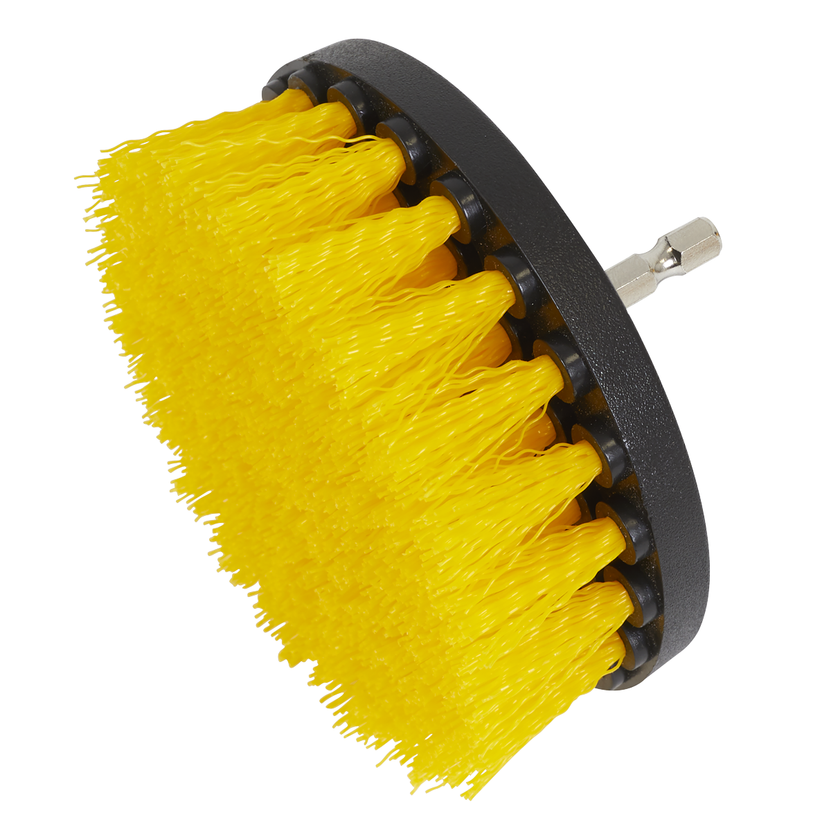 Sealey Drill Brush Set 4pc 6.35mm Shank Heavy Duty With Magnetic Bit Holder DBS4