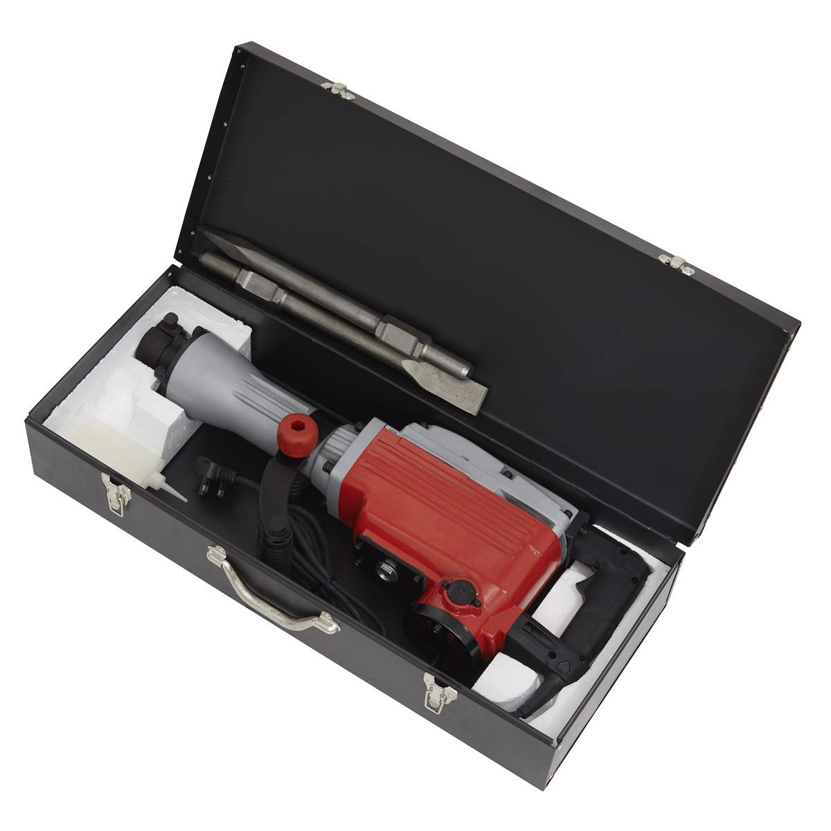 Sealey 240V 1600W HEX Demolition Hammer With Anti-Fatigue Trigger-Lock DHB1600