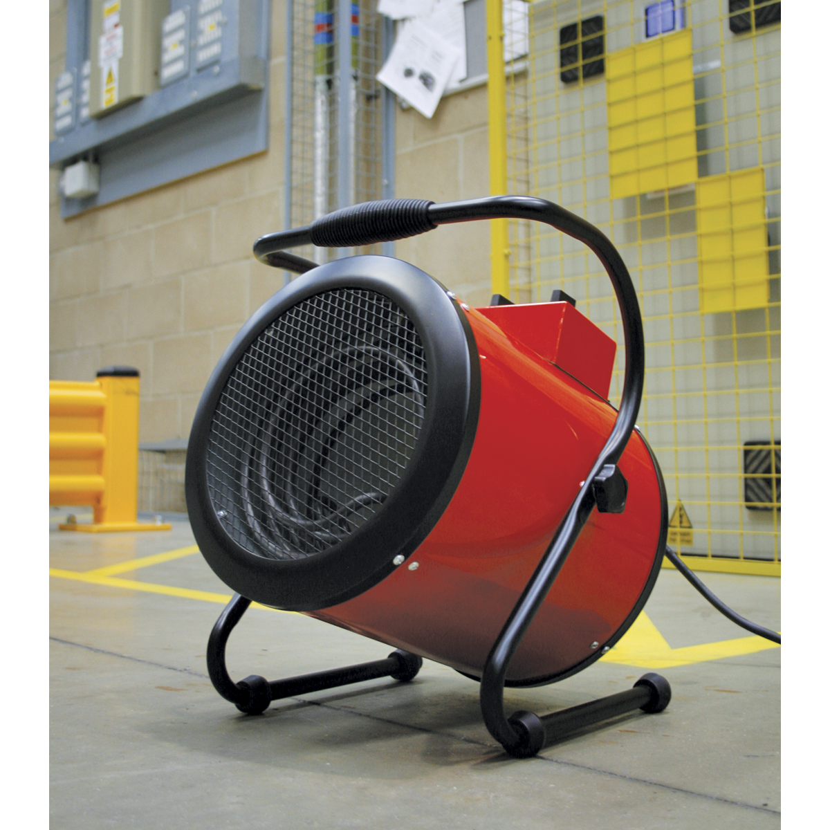 Sealey 3kW Industrial Fan Heater With 2 Heat Settings Thermostat Control EH3001