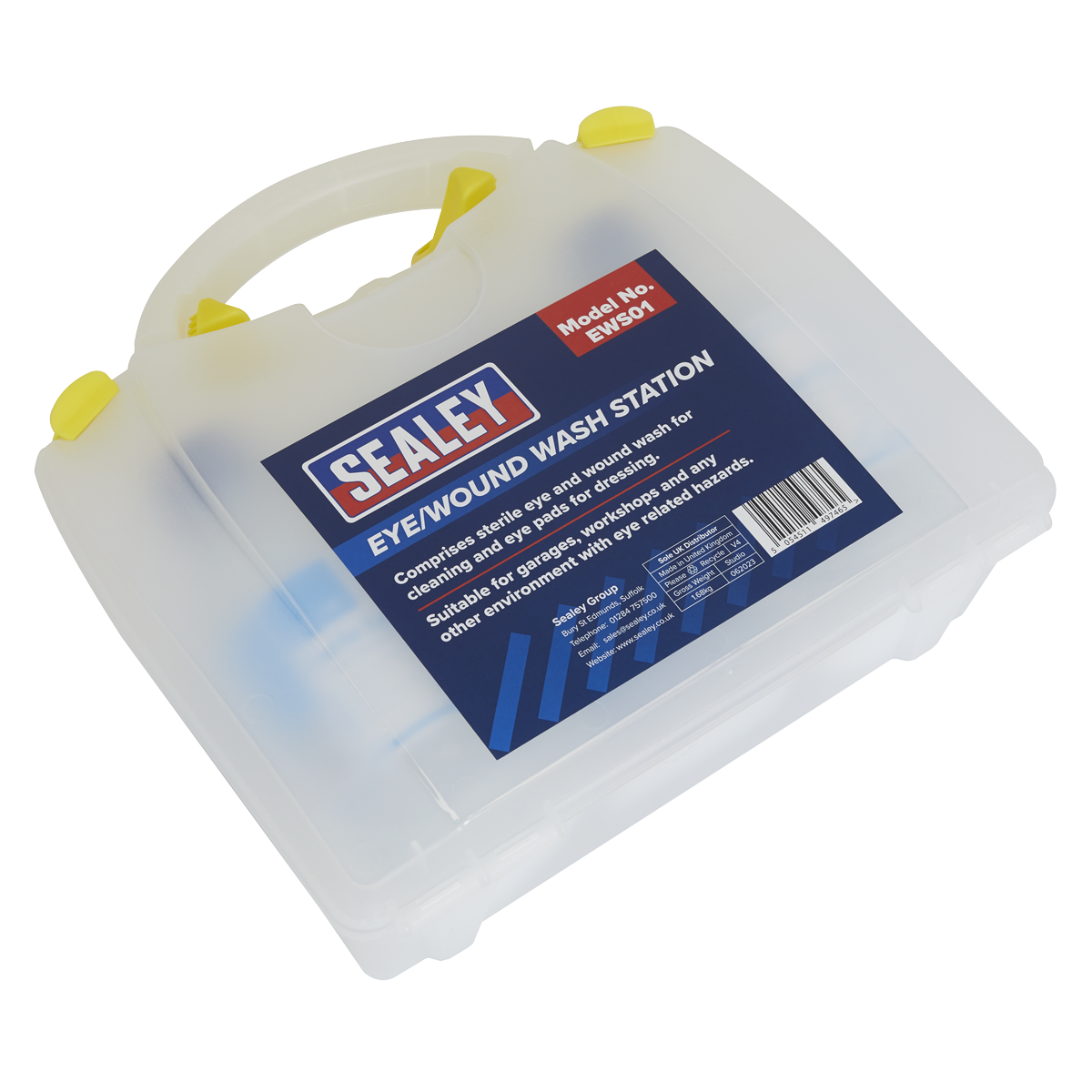 Sealey Eye Wound Wash Station Sterile Emergency Pack For Garages Workshops EWS01