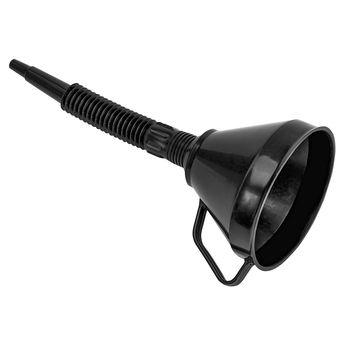 Sealey Ø160mm Funnel With Flexible Spout & Internal Mesh Filter Black F6