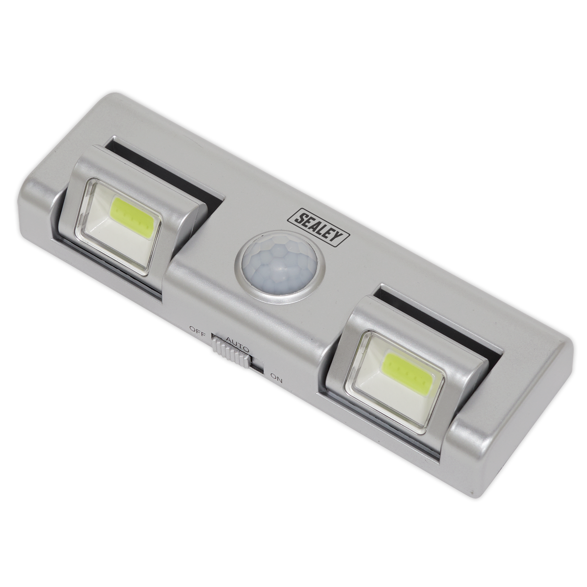 Sealey 1W COB LED Auto Light With PIR Sensor On/Off Switch - Silver GL93