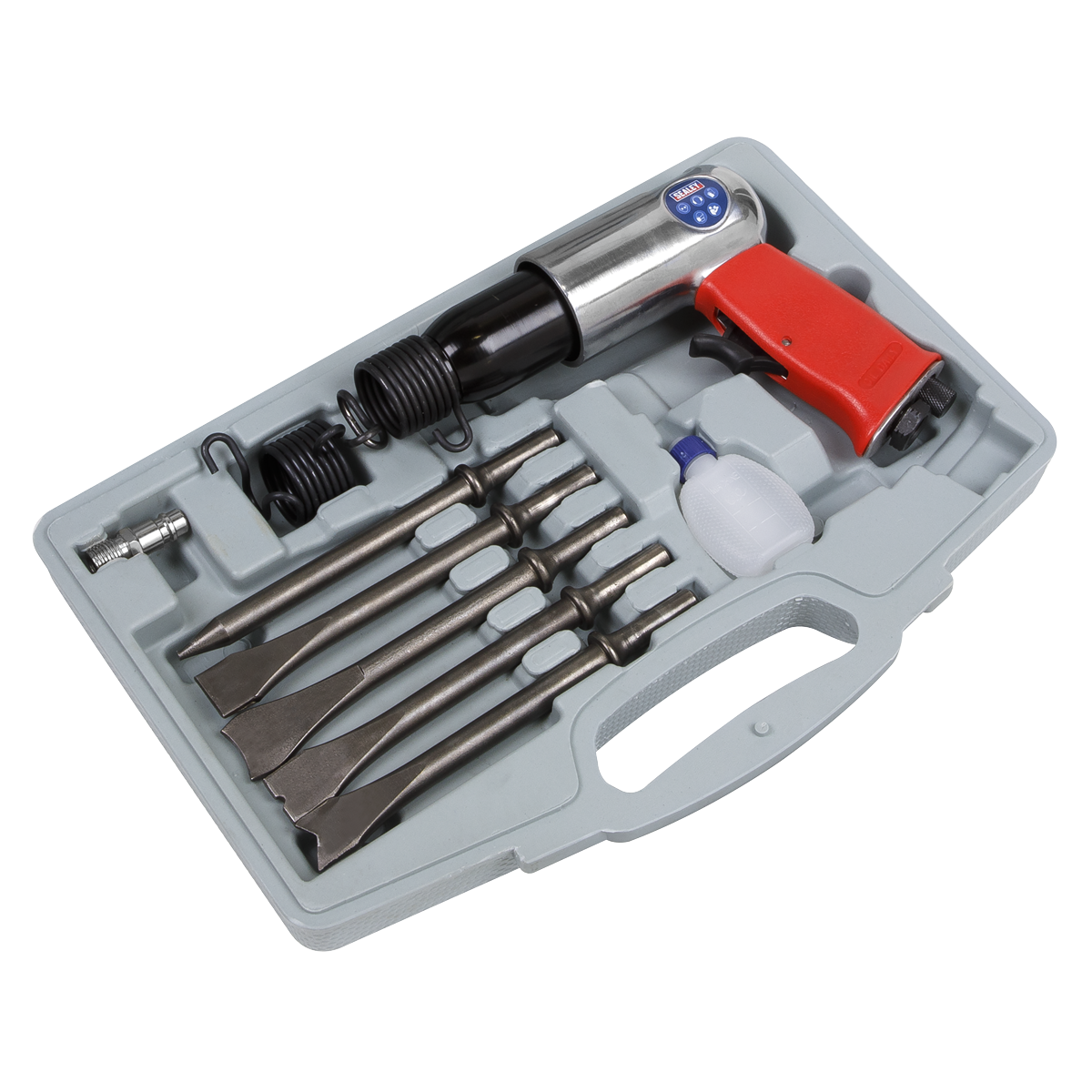 Sealey Air Hammer Kit Long Stroke 3500bpm Supplied in Storage Case GSA11