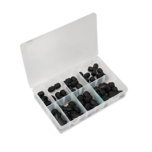 Sealey Speedfit Coupling Assortment 32 Pieces 6 & 8mm Metric Black AB069JG