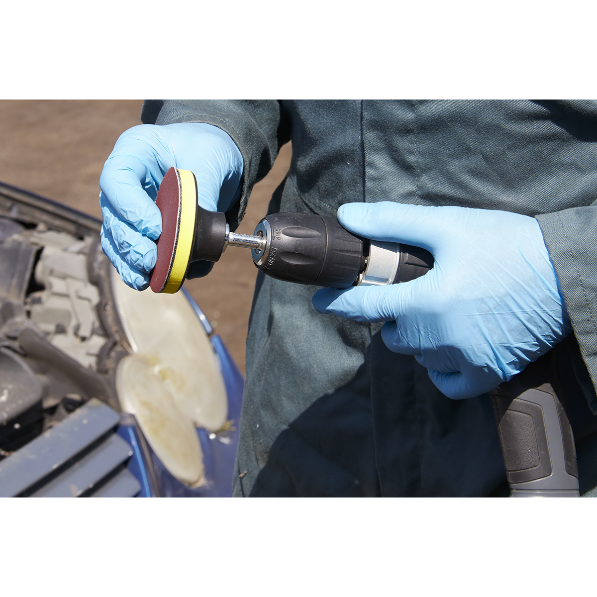 Sealey Headlight Restoration Kit With Drill Adaptor & Polishing Paste HRK01