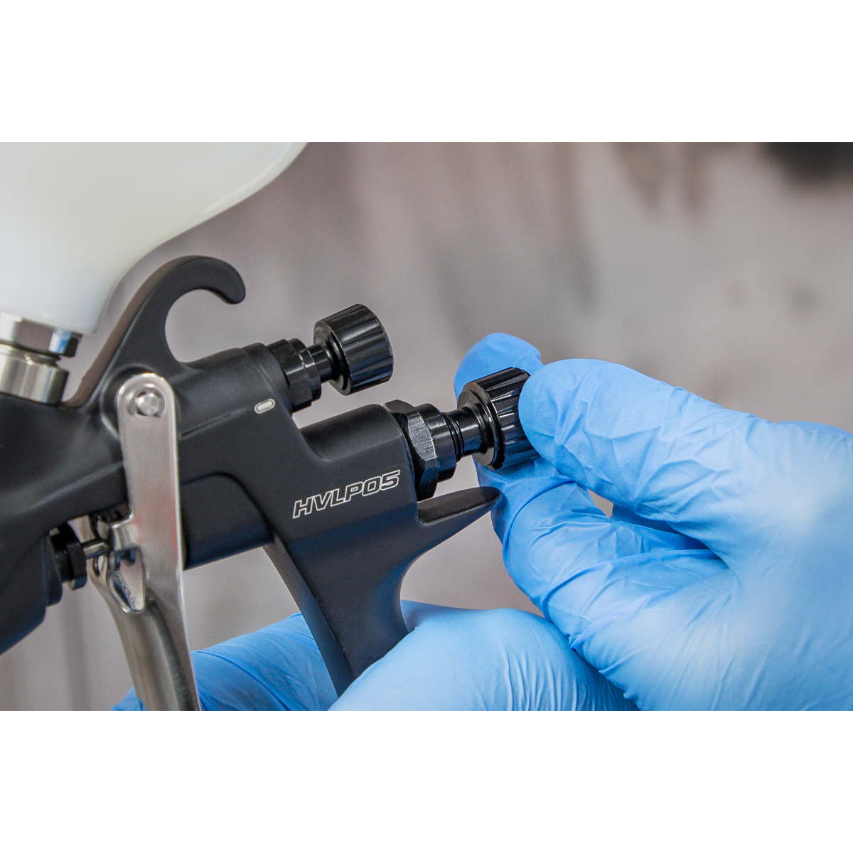 Sealey HVLP Gravity Feed Spray Gun 1.3mm Set-Up Clear Base Coats HVLP05