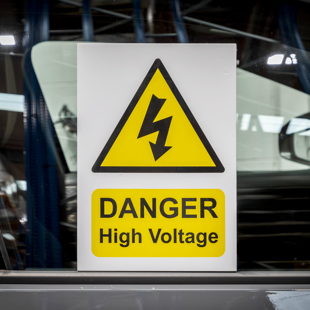 Sealey High Voltage Warning Sign Rigid 3mm Thick Plastic 200 x 300mm HVSA4