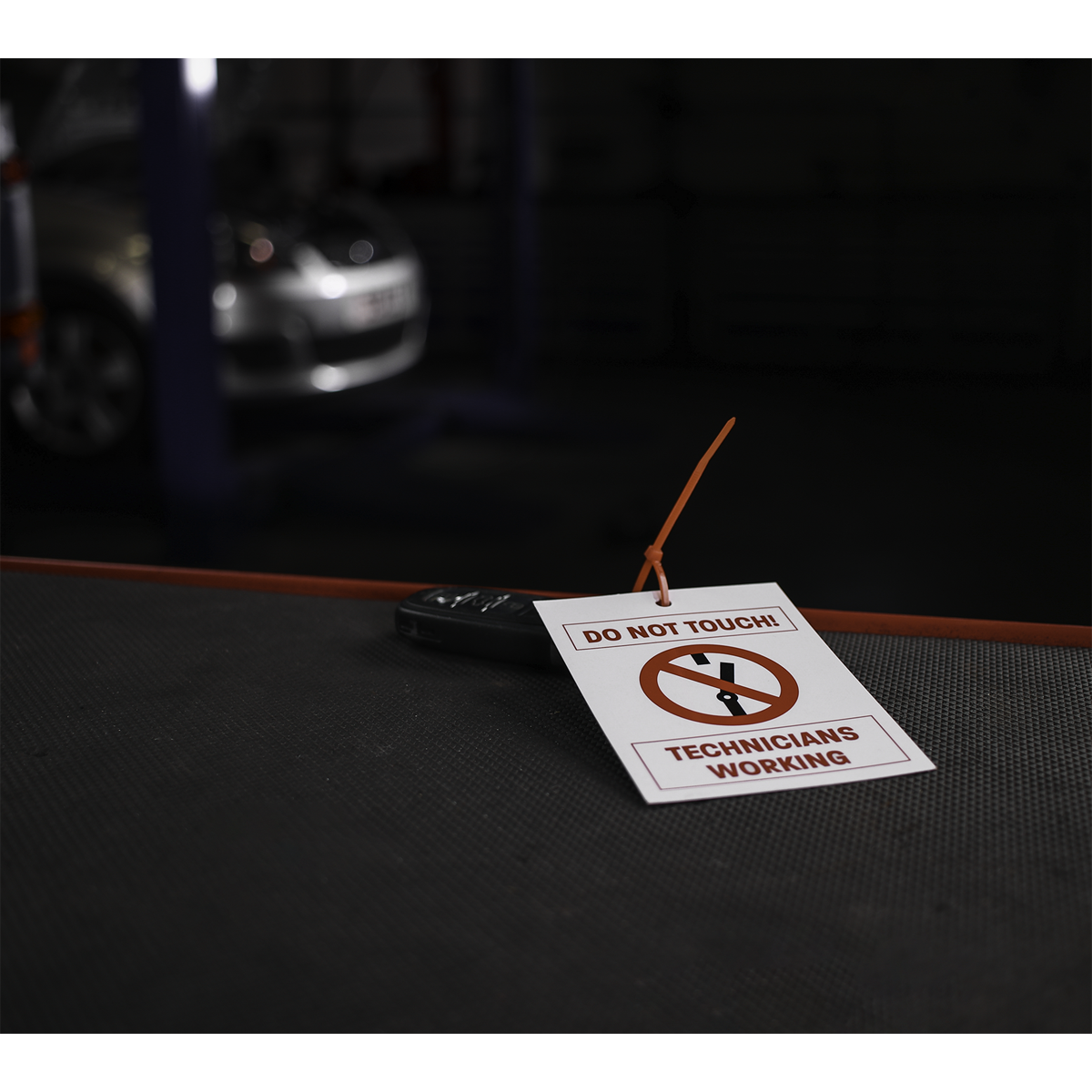 Sealey Hybrid/Electric Vehicle Keyring Warning Tag Gloss Finish HYBRIDTAG