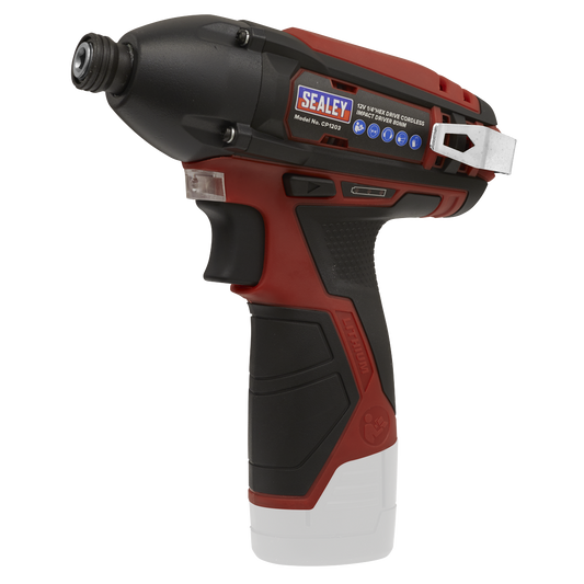 Sealey 12V SV12 Series 1/4" Hex Drive Cordless Impact Driver - Body Only CP1203