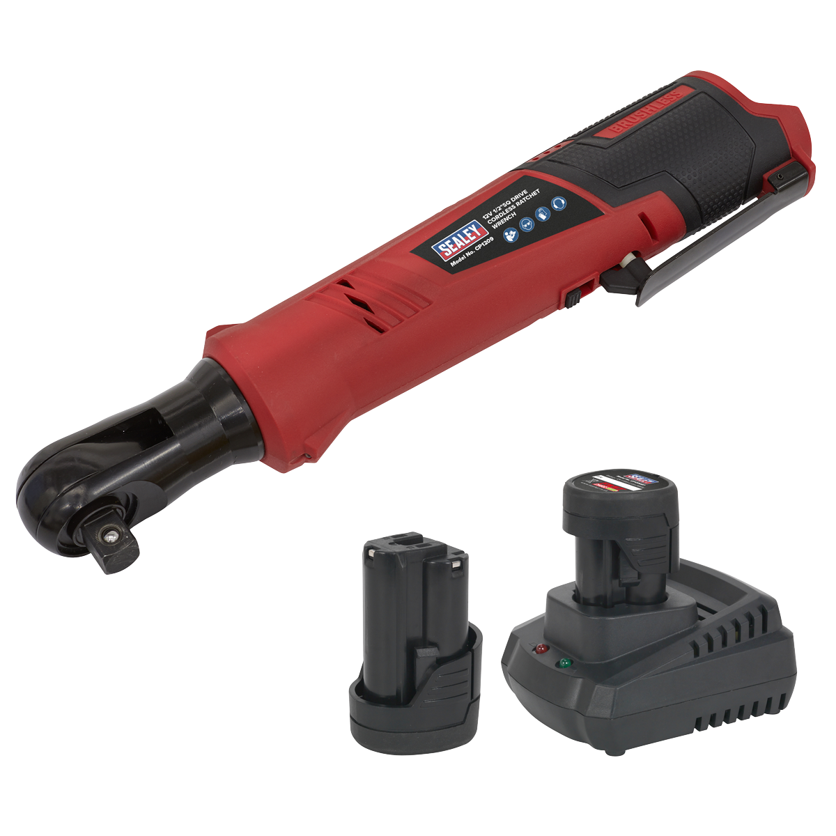 Sealey 12V SV12 Series 1/2"Square Drive Cordless Ratchet Wrench Kit CP1209KIT