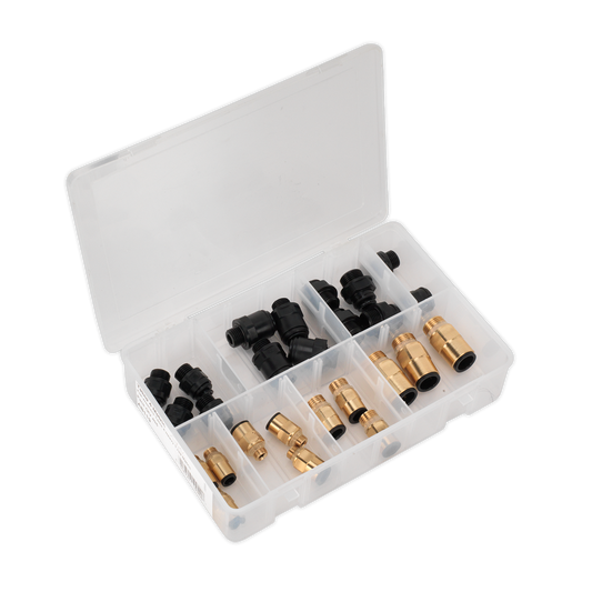 Sealey Speedfit Thread Adaptor Assortment 30 Pieces Metric & Imperial AB072JG