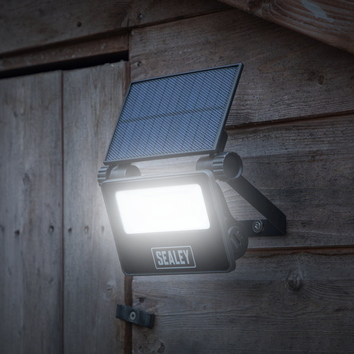 Sealey Extra-Slim Solar Floodlight Torch Lamp With Wall Bracket 20W SMD LED