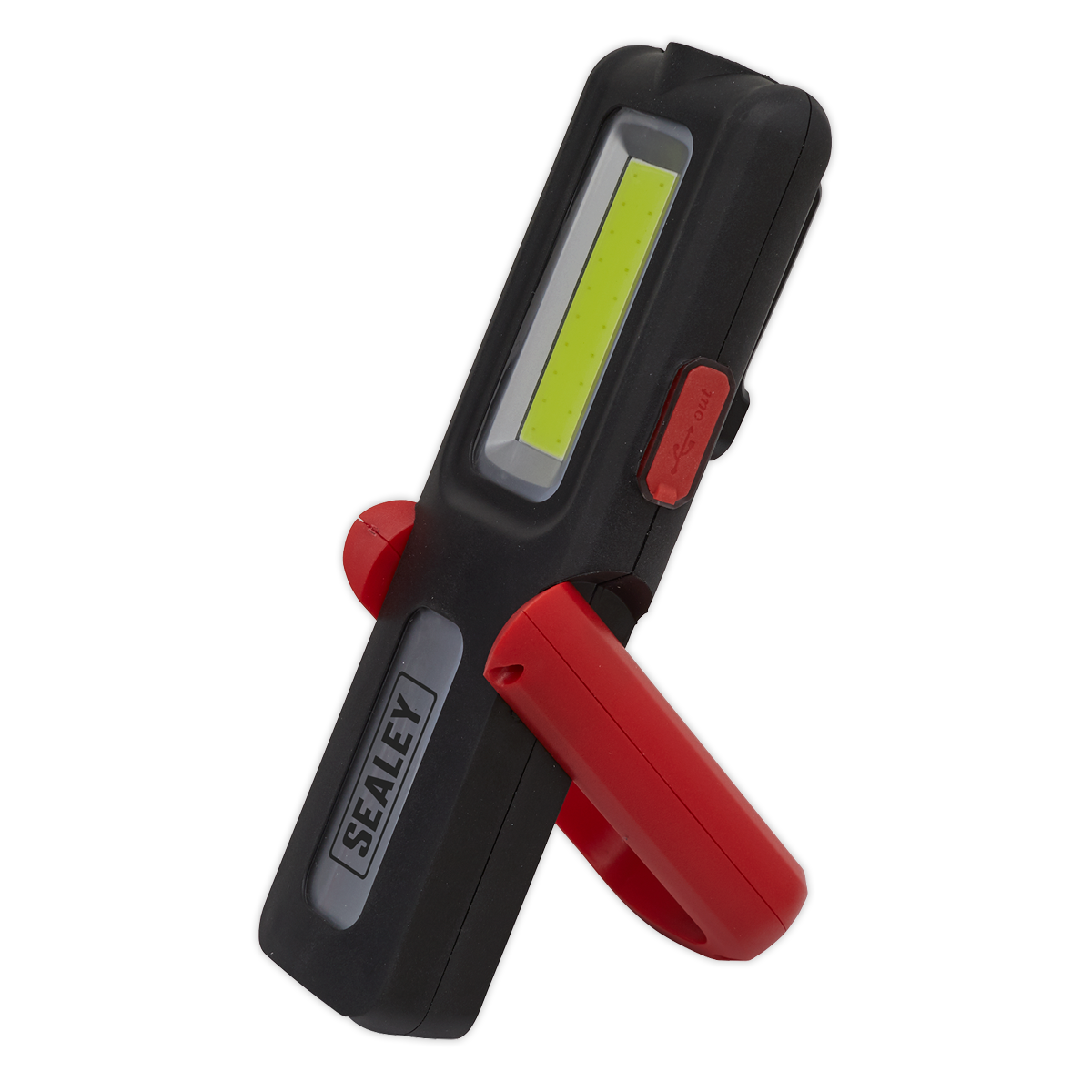 Sealey Rechargeable Inspection Light Lamp 5W COB 3W LED Power Bank Red LED318R