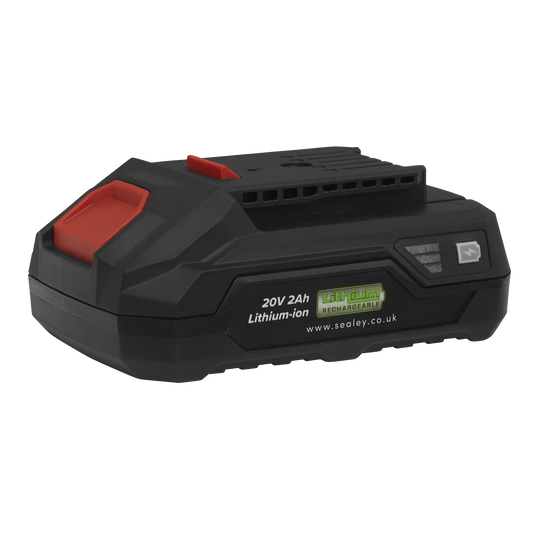 Sealey Power Tool Battery 20V 2Ah Li-Ion LED Indicator For CP20V Series CP20VBP2