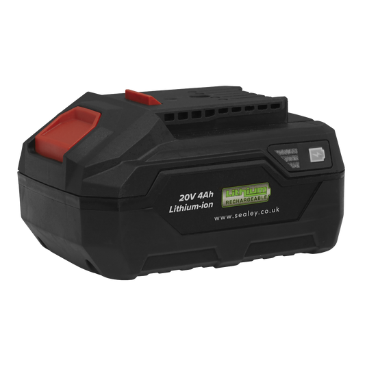 Sealey Power Tool Battery 20V 4Ah Li-Ion LED Indicator For CP20V Series CP20VBP4