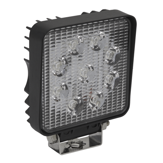 Sealey Square Work Light Lamp 27W SMD LED 2160 Lumens Mounting Bracket LED3S