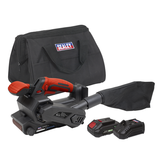 Sealey SV20 Series Cordless Belt Sander Kit 76mm 20V 2Ah 6-Speed CP20VBSKIT1