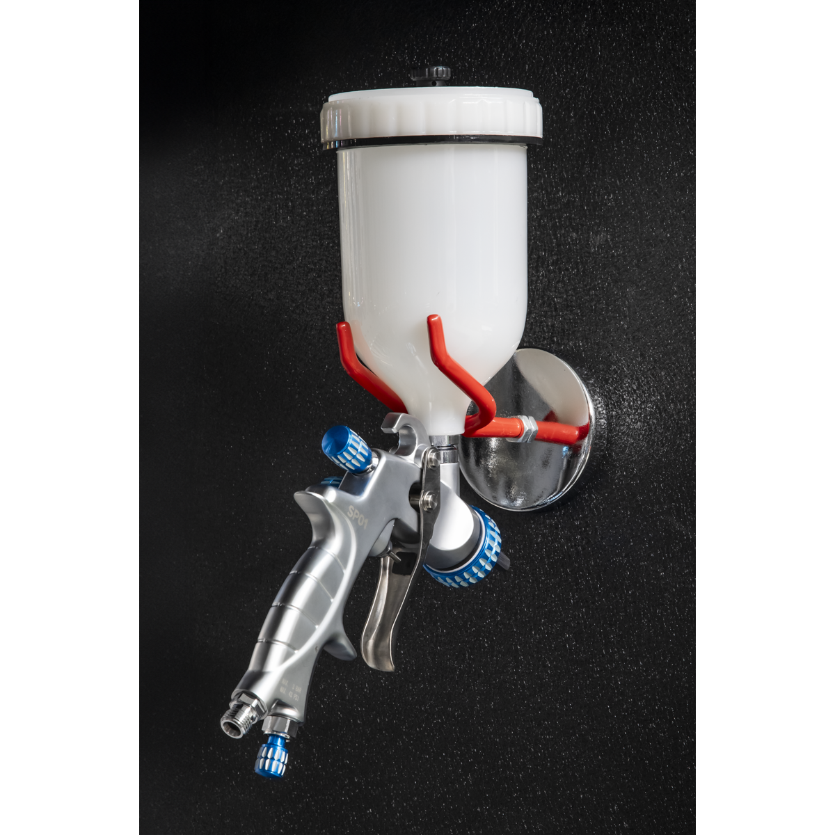 Sealey Magnetic Spray Gun Holder 50mm Wide Steel Hook 4.5kg Capacity MSH01