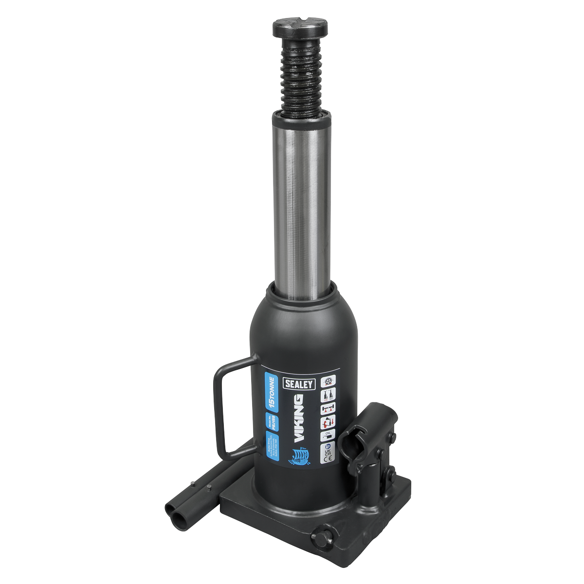 Sealey Bottle Jack Lift 15 Tonne With Overload Valve & 2-Piece Handle PBJ15S