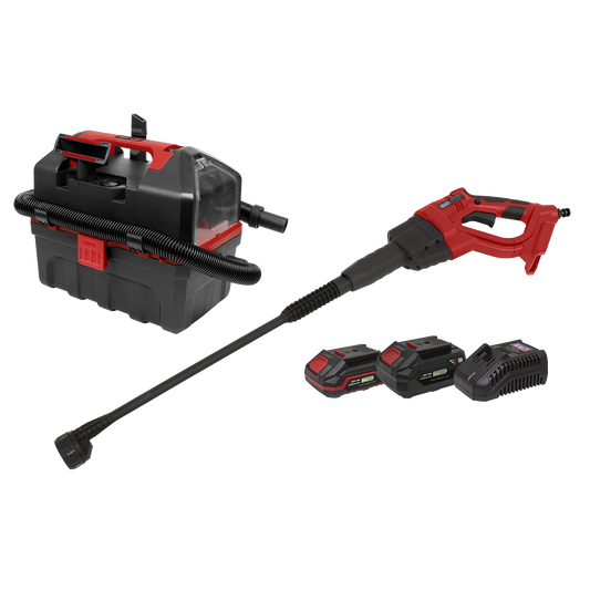 Sealey 2 x 20V SV20 Cordless Car Cleaning Combo Kit 2 Batteries CP20VCOMBO11