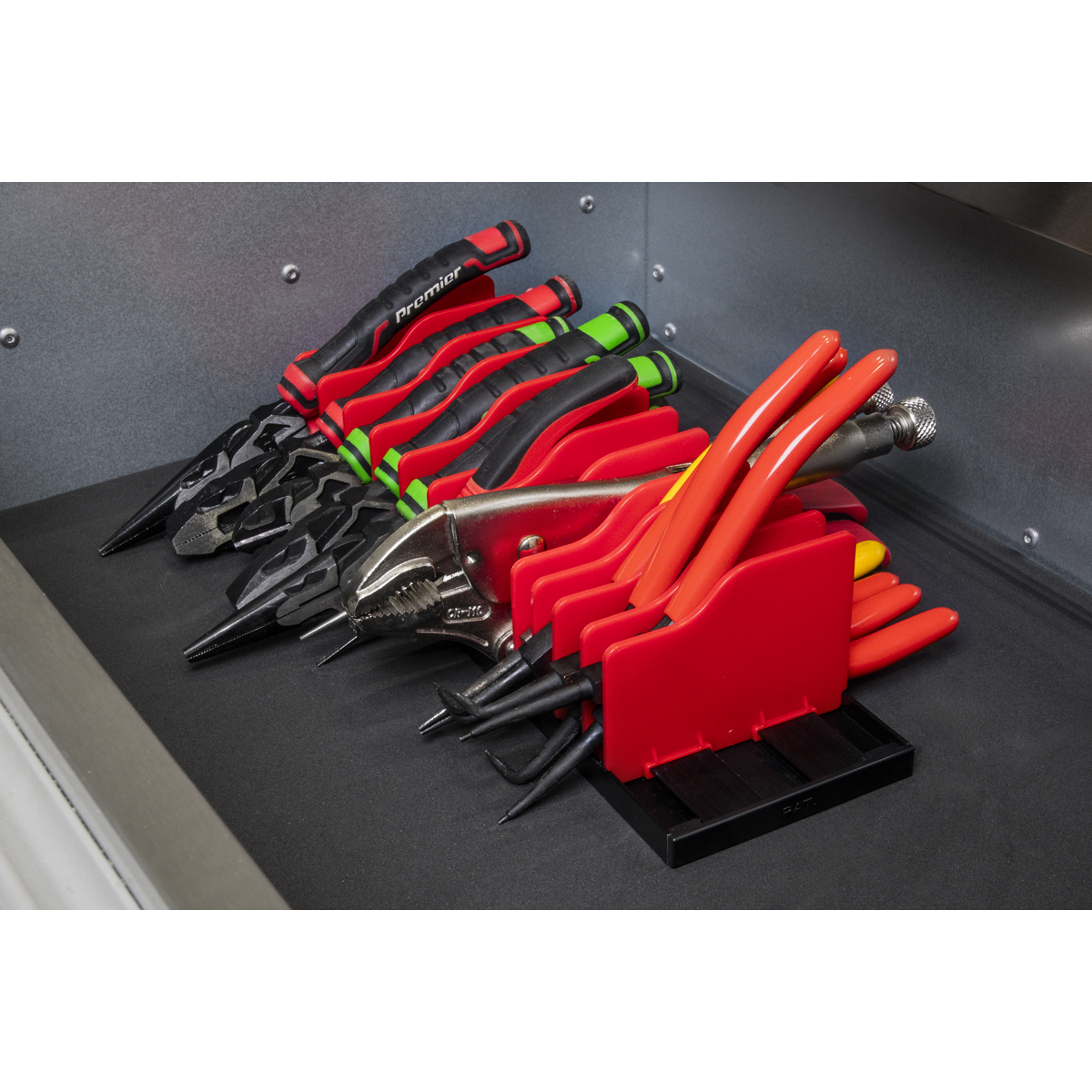 Sealey Pliers Rack With Adjustable Rigid Dividers ABS Plastic 300mm PR02