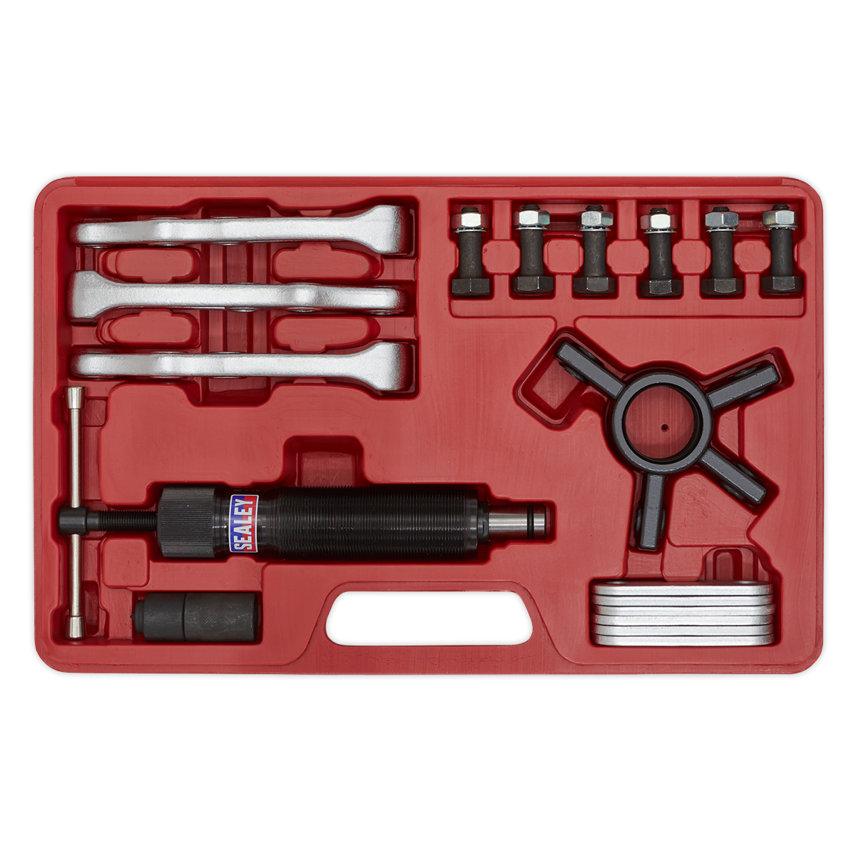 Sealey Hydraulic Puller Set Interchangeable Hydraulic Ram 19 Pieces PS981