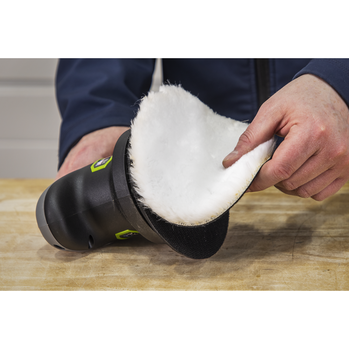 Sealey Polishing Bonnet Hook-and-Loop Reusable Multipurpose Ø150mm PTCWB150