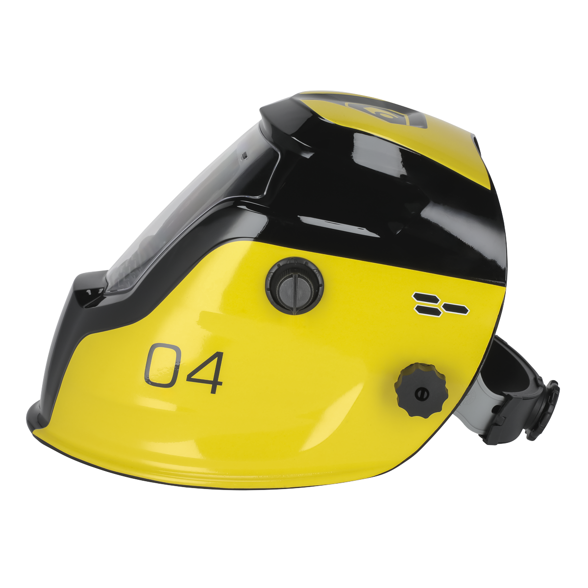 Sealey Protection Yellow Auto Darkening Welding Safety Helmet Shade 9-13 PWH4