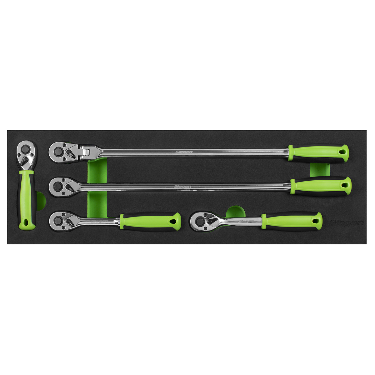 Sealey 5pc 3/8" Square Drive Ratchet Wrench Set Anti-Slip Comfort Grip S01230