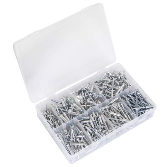 Sealey Aluminium Rivet Assortment 335 Pieces Multipurpose With Box AB079AR