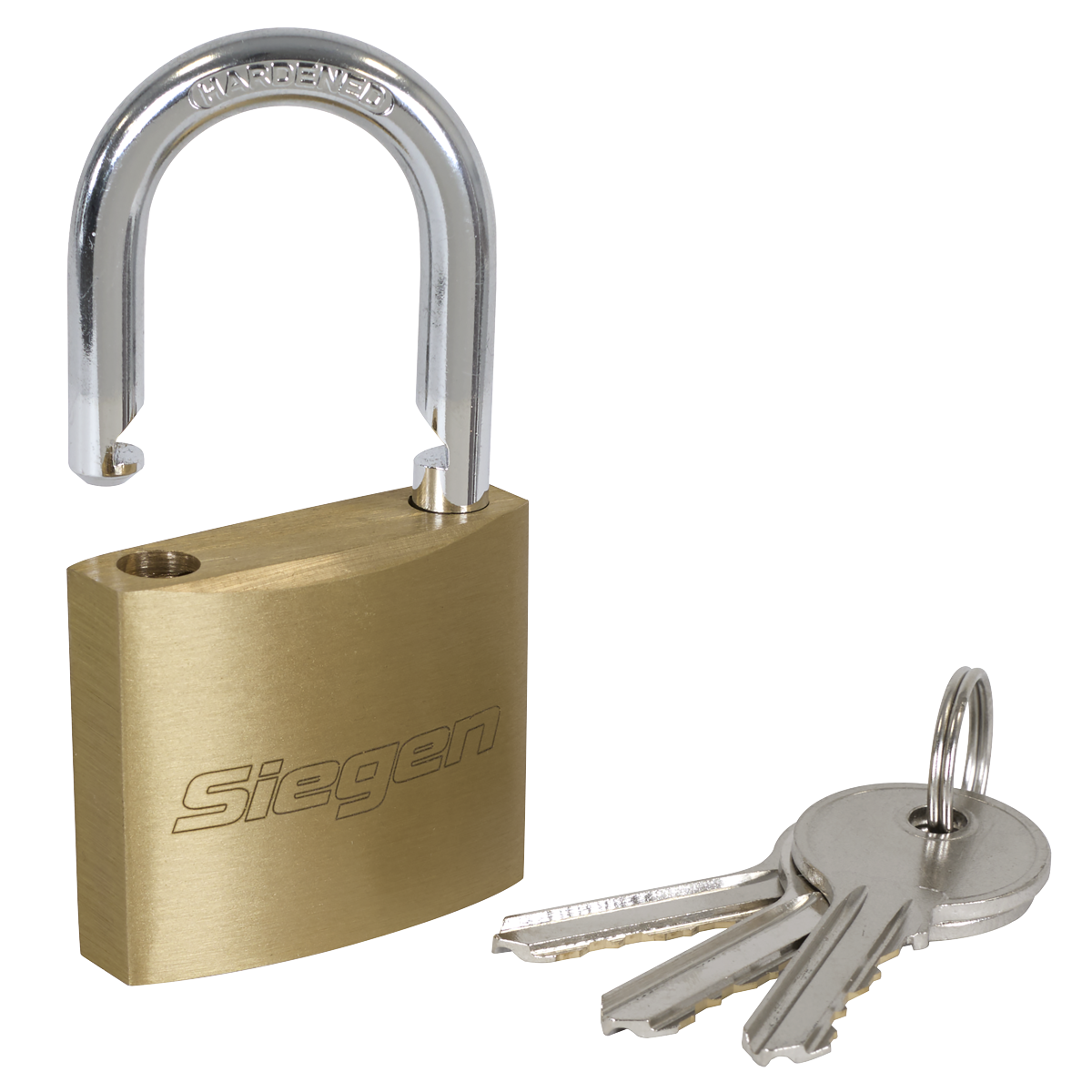 Sealey Brass Body Padlock With Brass Cylinder Keyed Alike Pack of 4 Pieces S0992
