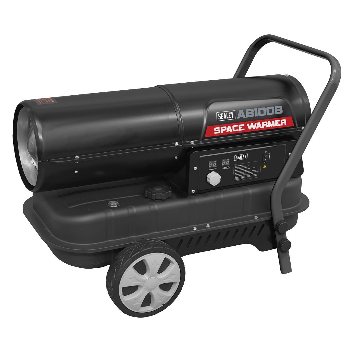 Sealey Space Warmer Kerosene/Diesel Heater With Wheels 100.000BTU/HR AB1008