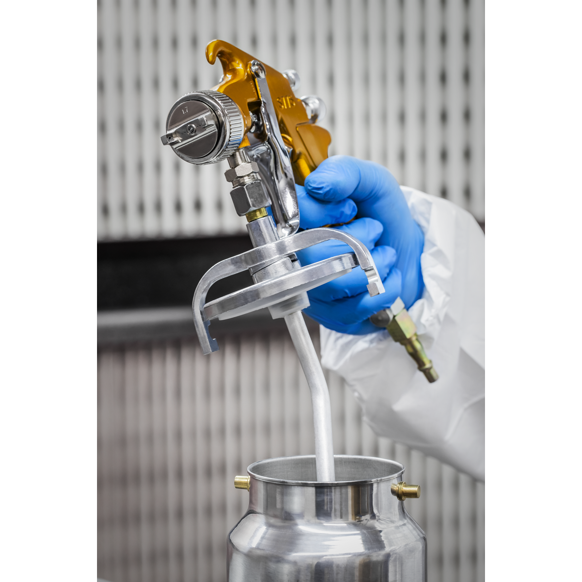 Sealey Spray Gun Suction Feed With Air Regulator Control 1.7mm Set-Up S775