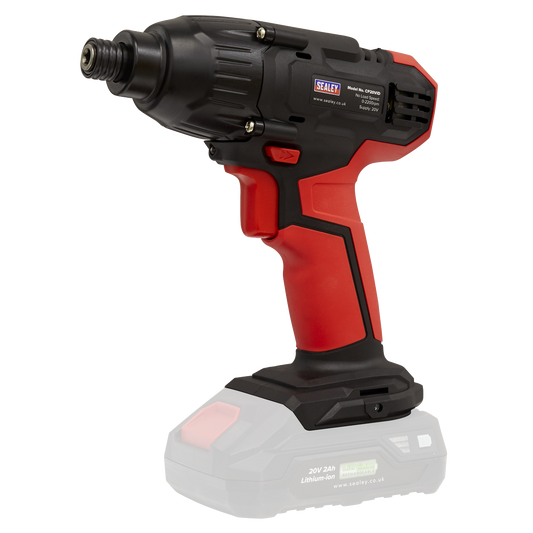 Sealey 20V SV20 Series 1/4" Hex Drive Impact Driver 180Nm - Body Only CP20VID