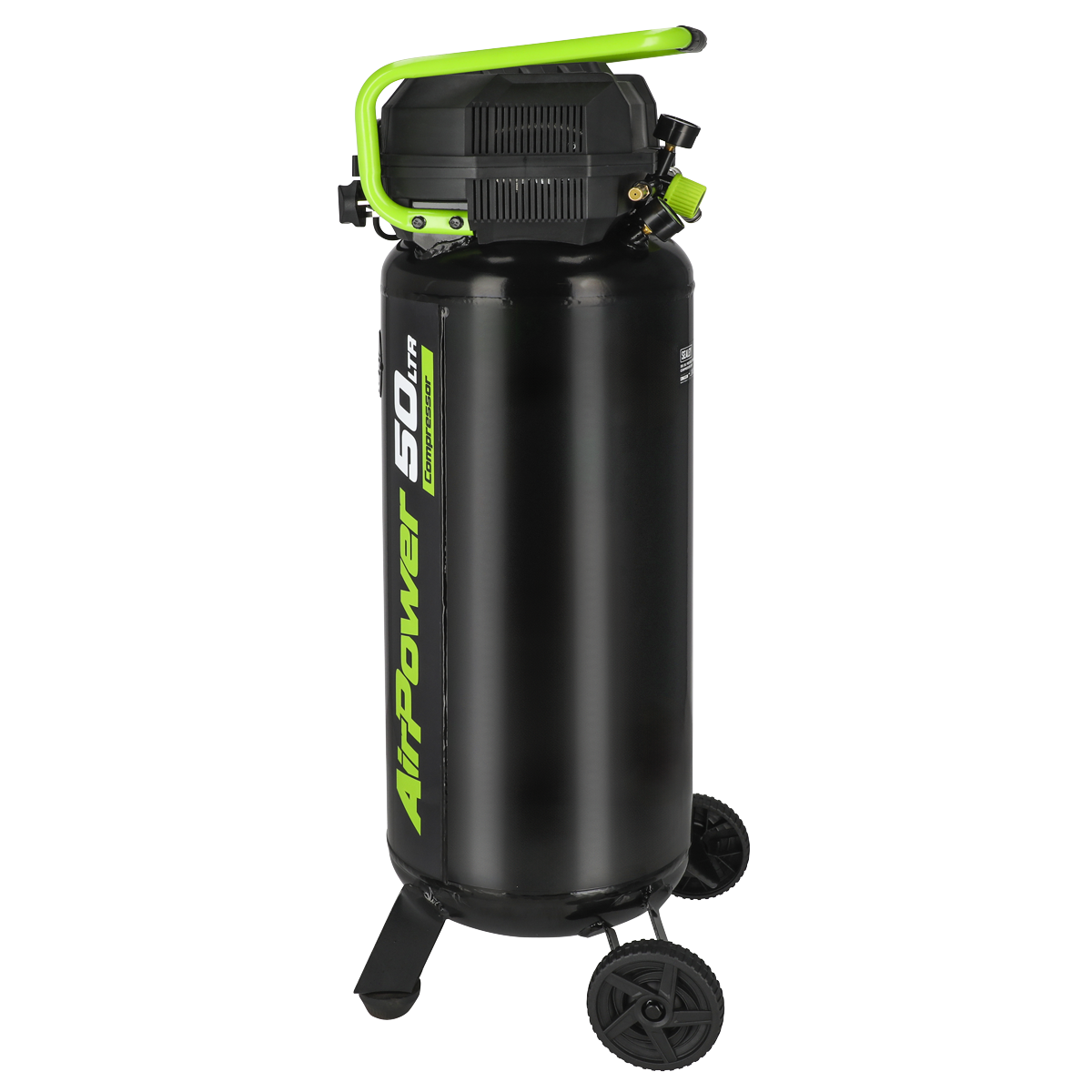 Sealey 50L Oil-Free Belt Drive Compressor With Handle & Wheels 2hp SAC05020