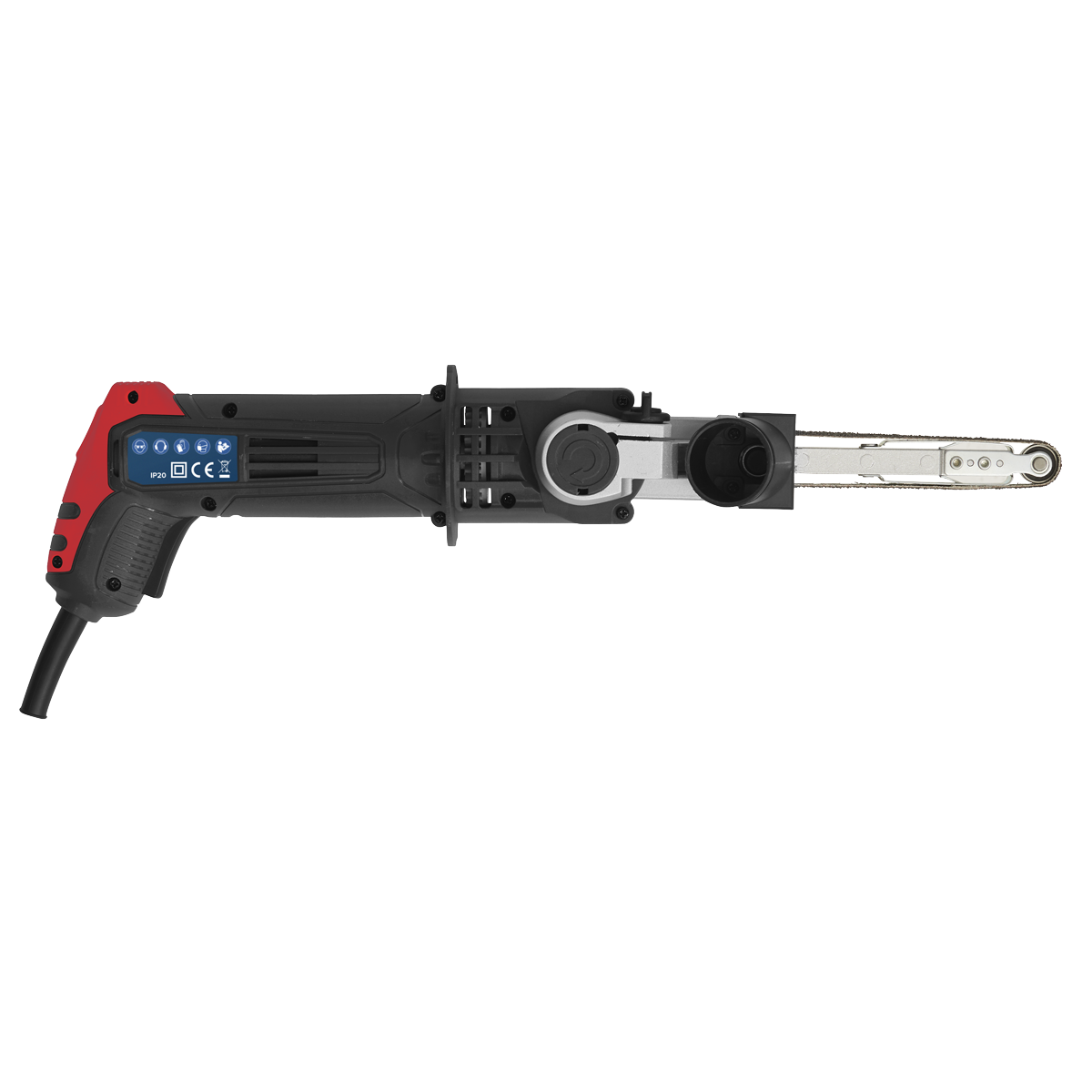 Sealey 260W 12x456mm Variable Speed Belt Sander Push to Lock 772-1200rpm SBS260