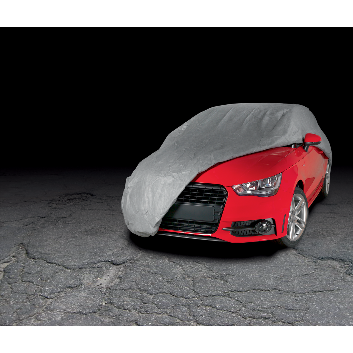 Sealey All Seasons Car Cover Waterproof 3-Layer Breathable - Medium SCCM