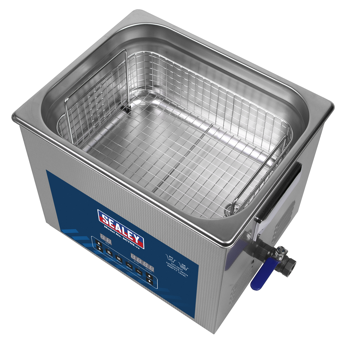Sealey Ultrasonic Parts Cleaning Tank With Clear LED Display - 9L SCT09