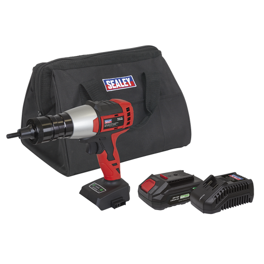 Sealey SV20 Series Brushless Cordless Nut Riveter 4000N 20V 2Ah CP20VNRKIT1