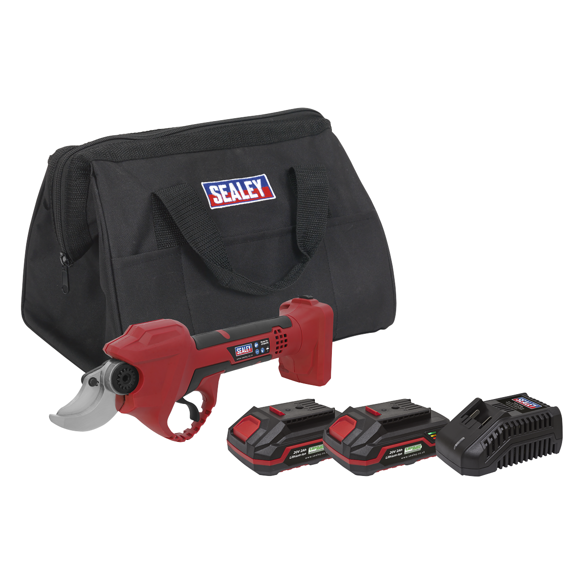 Sealey SV20 Series Cordless Pruning Shears Kit 20V 2Ah 2 Batteries CP20VPSKIT