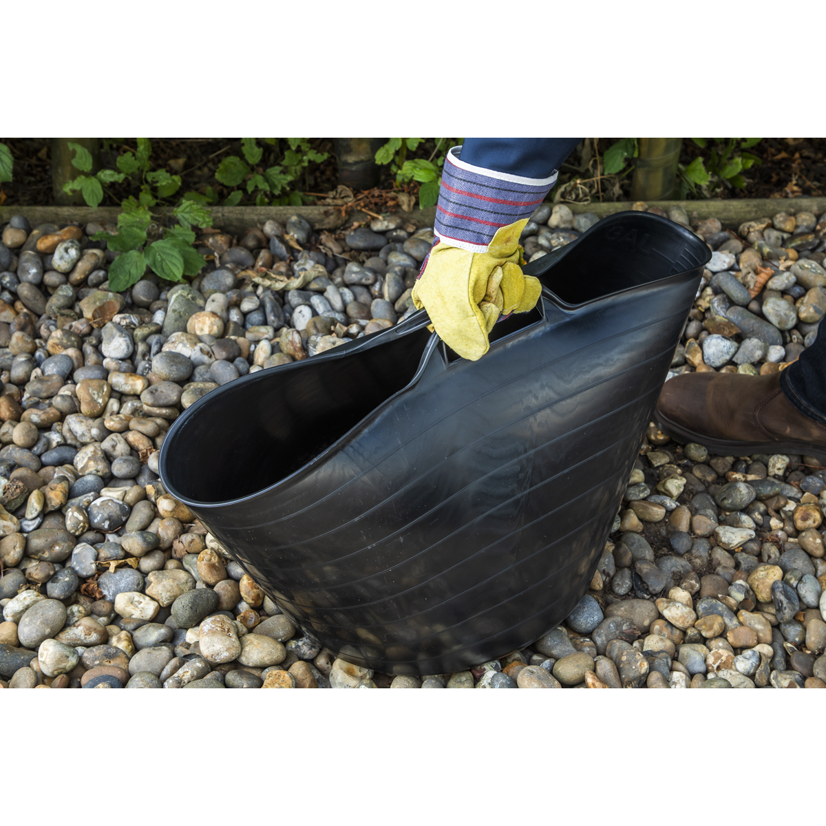 Sealey 40L Heavy Duty Polyethylene Flexi Tub Flexible Construction - Black SFT40